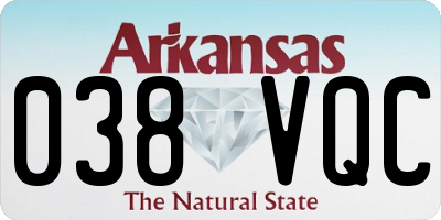 AR license plate 038VQC