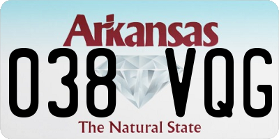 AR license plate 038VQG