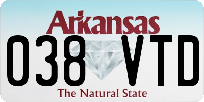 AR license plate 038VTD