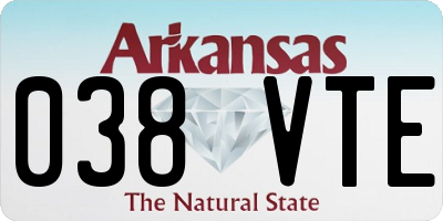 AR license plate 038VTE