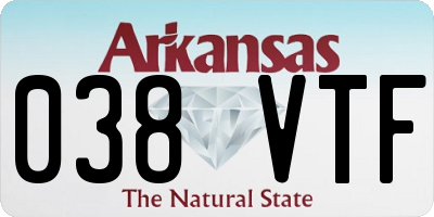 AR license plate 038VTF