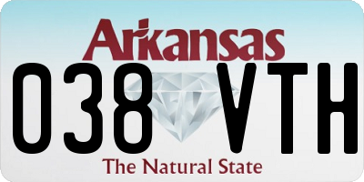 AR license plate 038VTH