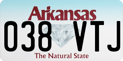 AR license plate 038VTJ
