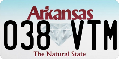 AR license plate 038VTM