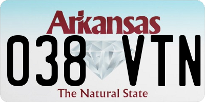 AR license plate 038VTN