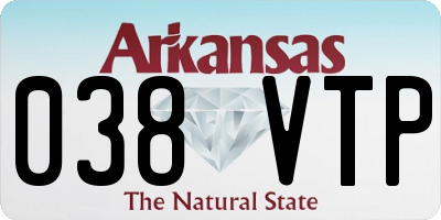 AR license plate 038VTP