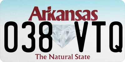 AR license plate 038VTQ
