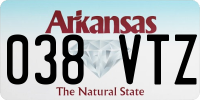 AR license plate 038VTZ
