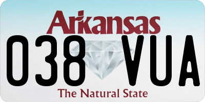 AR license plate 038VUA