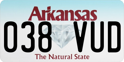 AR license plate 038VUD