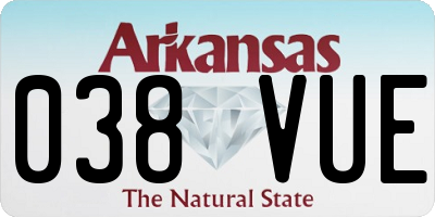 AR license plate 038VUE