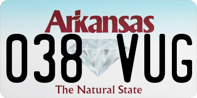 AR license plate 038VUG