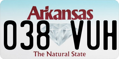 AR license plate 038VUH