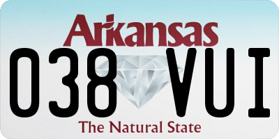 AR license plate 038VUI
