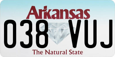AR license plate 038VUJ