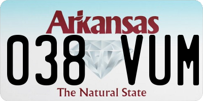 AR license plate 038VUM