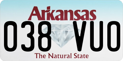 AR license plate 038VUO