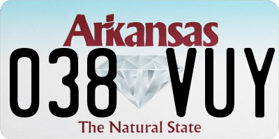AR license plate 038VUY