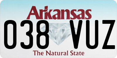 AR license plate 038VUZ