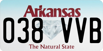 AR license plate 038VVB
