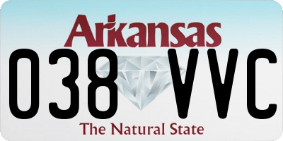 AR license plate 038VVC