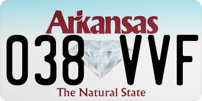 AR license plate 038VVF