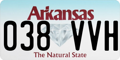 AR license plate 038VVH
