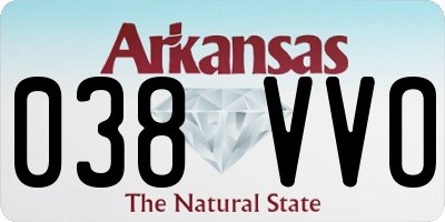 AR license plate 038VVO