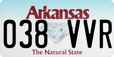 AR license plate 038VVR