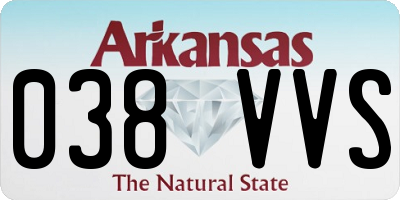 AR license plate 038VVS