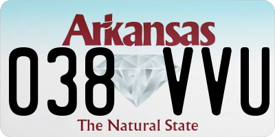 AR license plate 038VVU