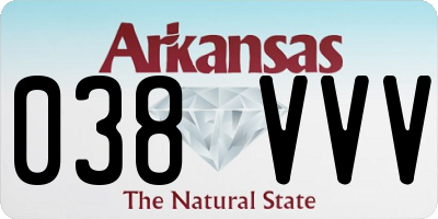 AR license plate 038VVV