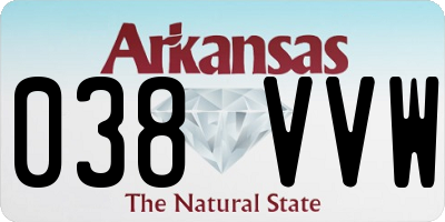 AR license plate 038VVW