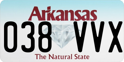AR license plate 038VVX