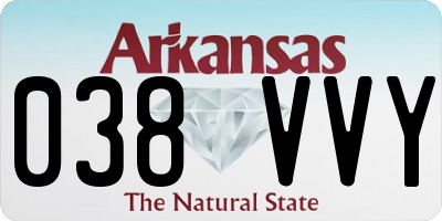 AR license plate 038VVY