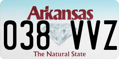 AR license plate 038VVZ