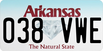 AR license plate 038VWE