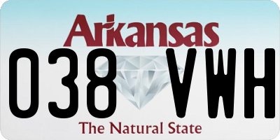AR license plate 038VWH