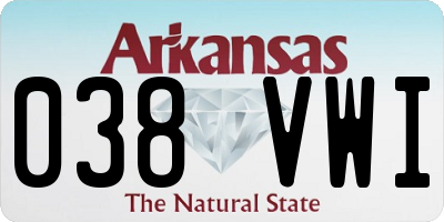 AR license plate 038VWI