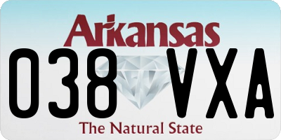 AR license plate 038VXA