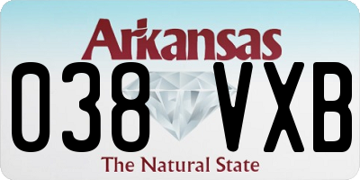 AR license plate 038VXB