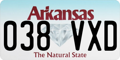 AR license plate 038VXD