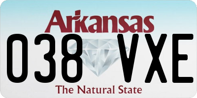 AR license plate 038VXE