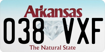 AR license plate 038VXF