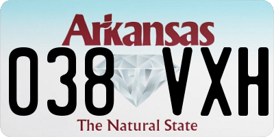 AR license plate 038VXH