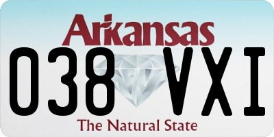 AR license plate 038VXI