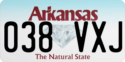 AR license plate 038VXJ