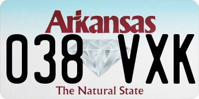 AR license plate 038VXK