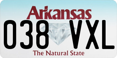 AR license plate 038VXL