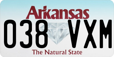 AR license plate 038VXM